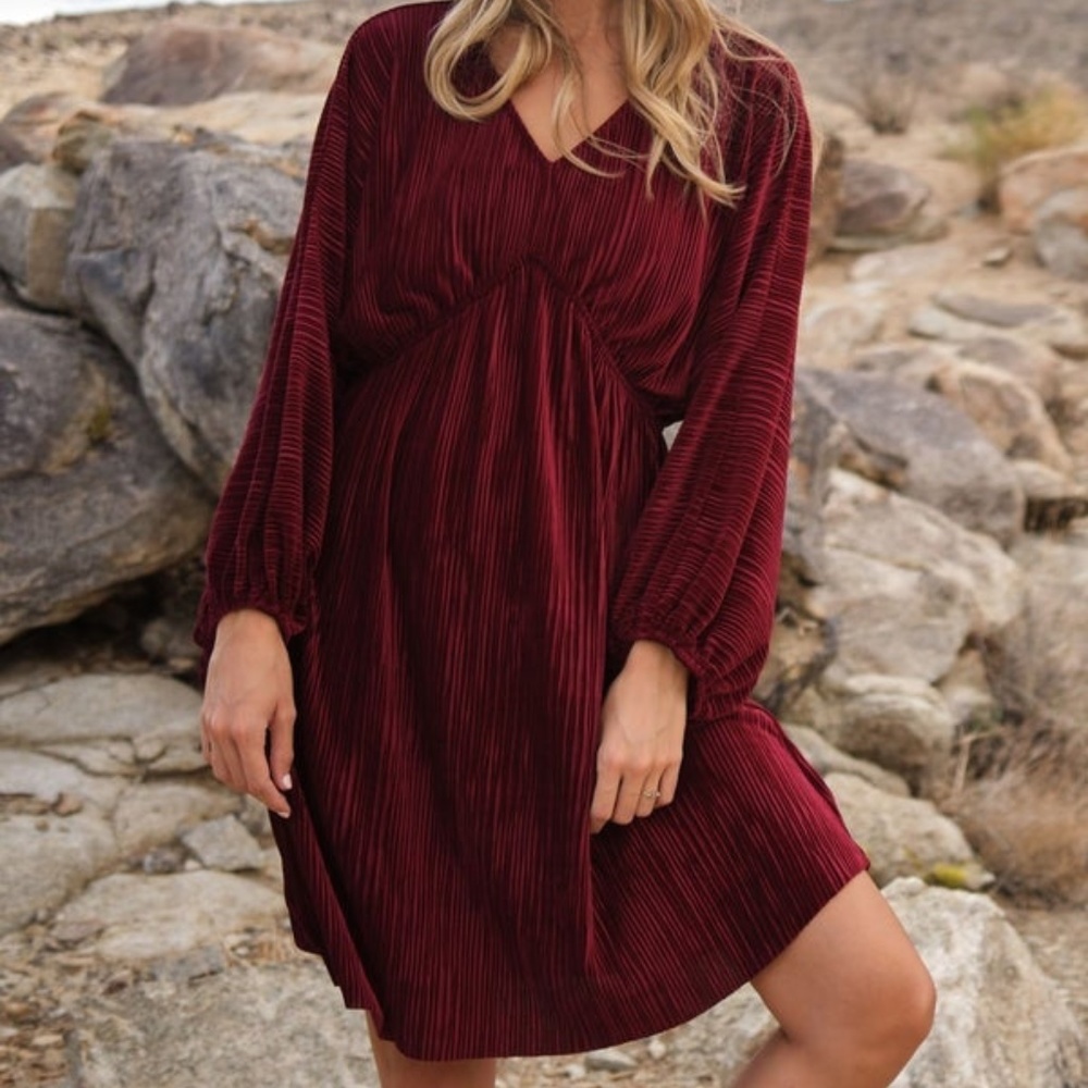 Ribbed Velvet Dress